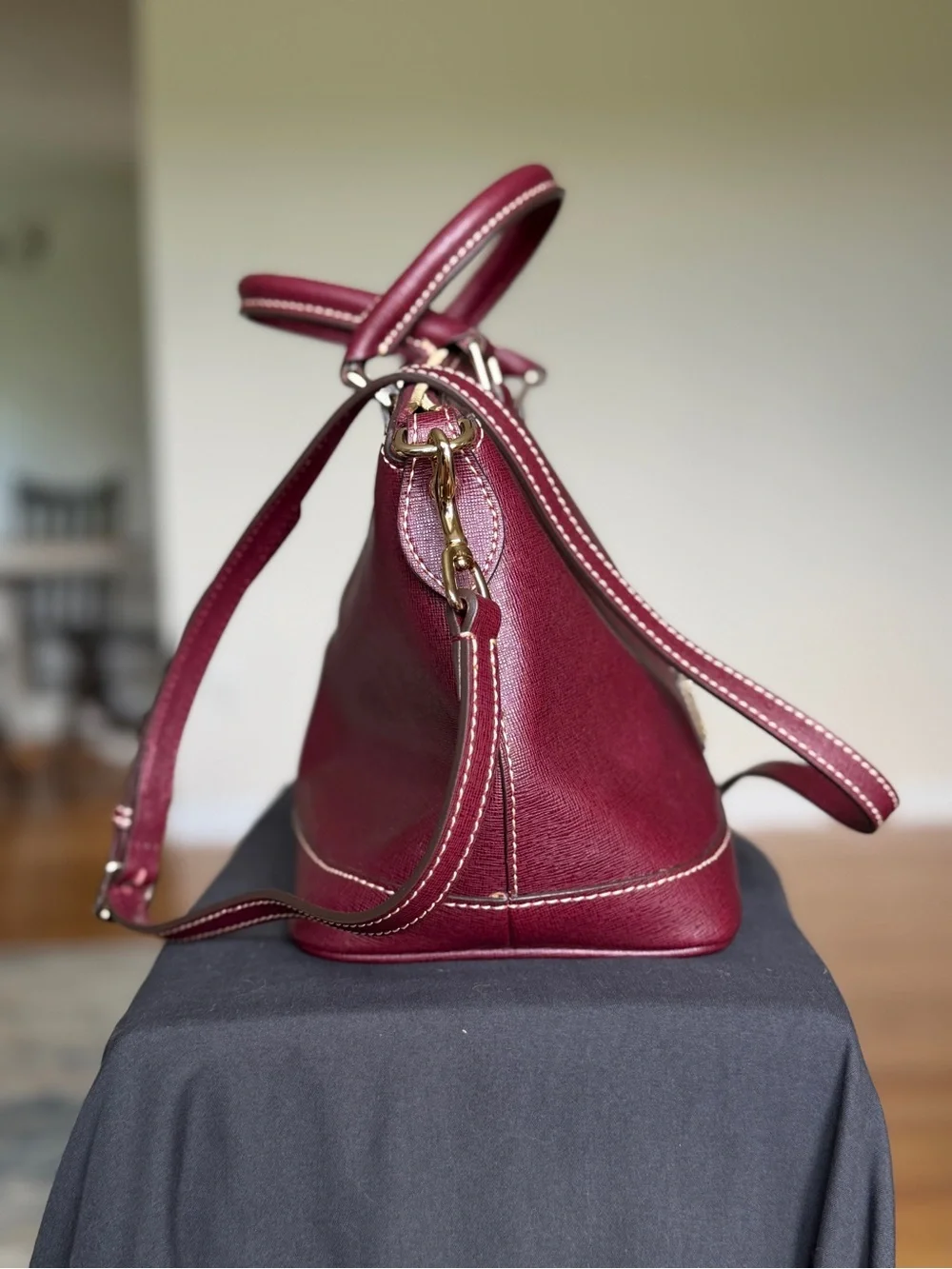 Dooney & Bourke Burgundy Leather Satchel